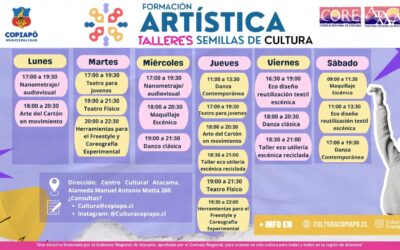 Nuevos talleres artísticos gratuitos de la Municipalidad de Copiapó ya suman más de 100 inscritos